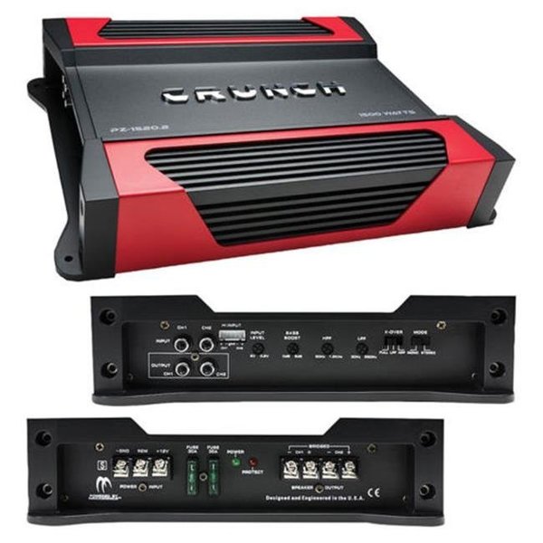 Crunch Crunch PZ15202 Powerzone 2 ohm Stable 2 Channel Class A-B Car Amplifier PZ15202